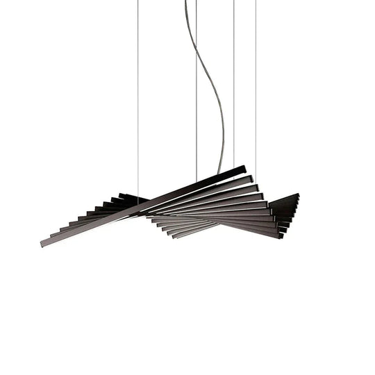 New Net Hot Chandelier Dimmable Creative Led Aluminum Alloy Simple Fishbone Pendant