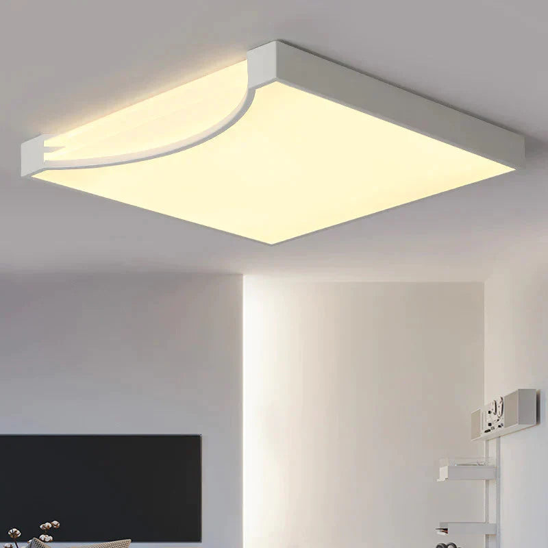 Light In The Bedroom Square Ultra - Thin Ceiling Lamp Simple Modern Creative Living Room Dining