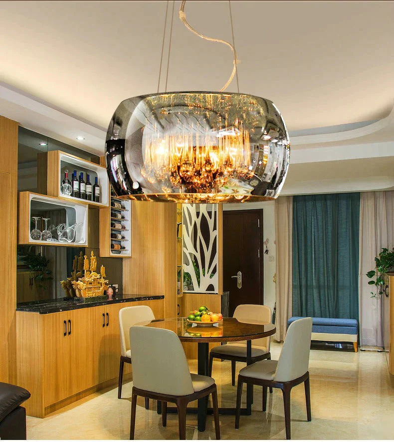 Modern Simple Led Living Room Restaurant Light In The Bedroom Villa Hotel Glass Cover Crystal