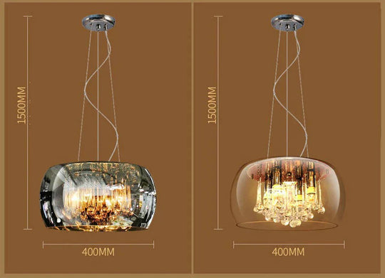 Modern Simple Led Living Room Restaurant Light In The Bedroom Villa Hotel Glass Cover Crystal