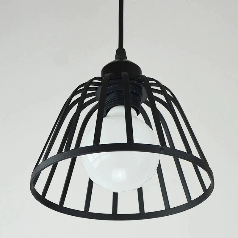 Industrial Style Retro Wrought Iron Chandelier Dining Room Living Home Decoration Small Cage