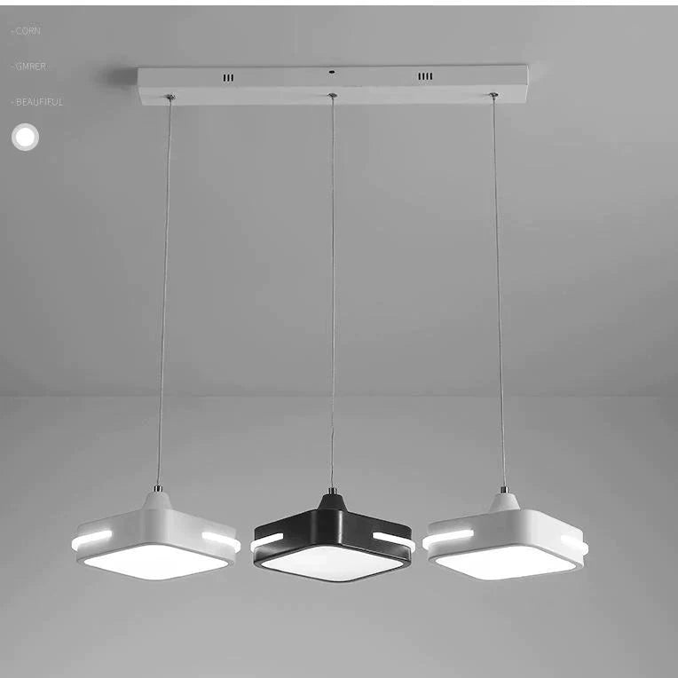 Nordic Chandelier Led Restaurant Lamp Simple Modern Dining 3 Heads / White Light Pendant
