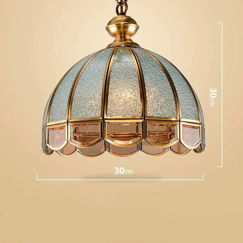 European - Style All - Copper Chandelier Living Room Dining Lamp American Study Retro Mediterranean