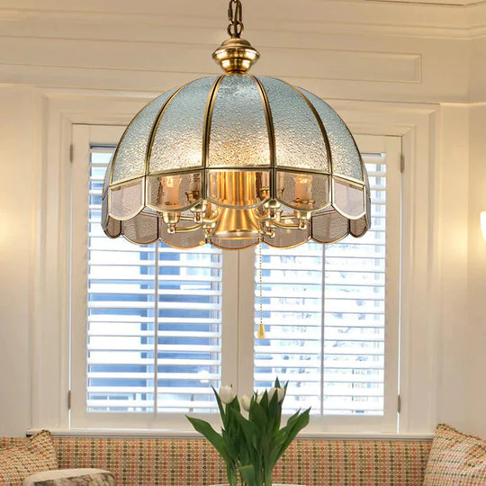 European - Style All - Copper Chandelier Living Room Dining Lamp American Study Retro Mediterranean