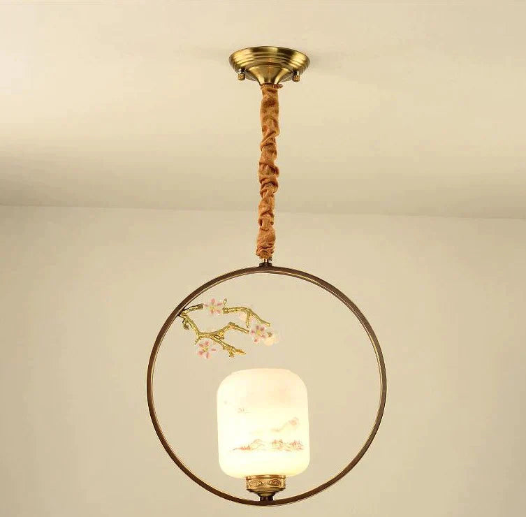 New Chinese Chandelier Single - Head Iron Lamp No Light / C Pendant