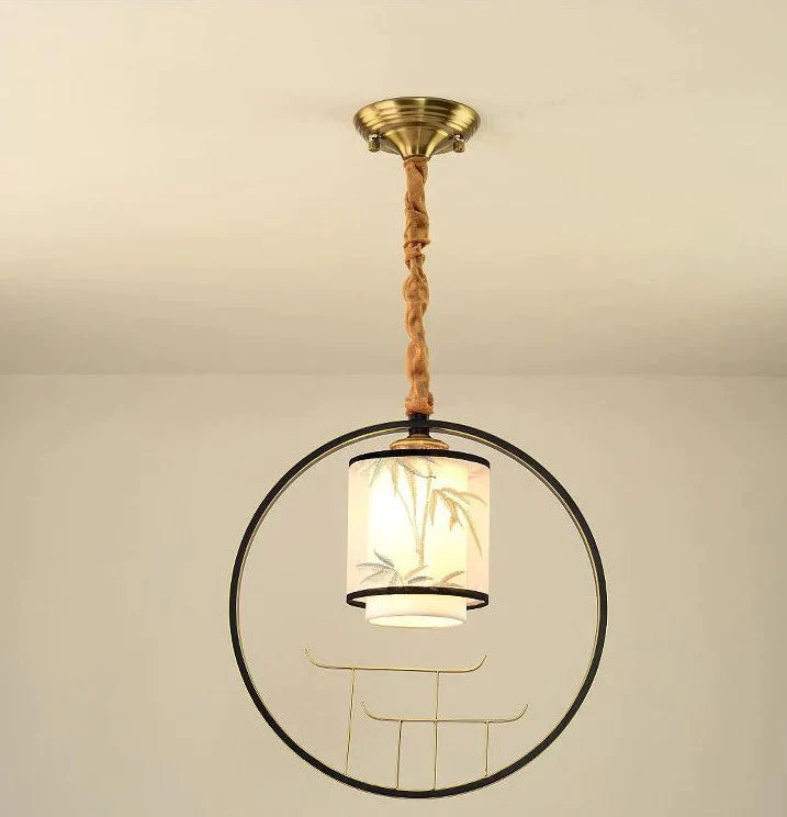 New Chinese Chandelier Single - Head Iron Lamp No Light / A Pendant