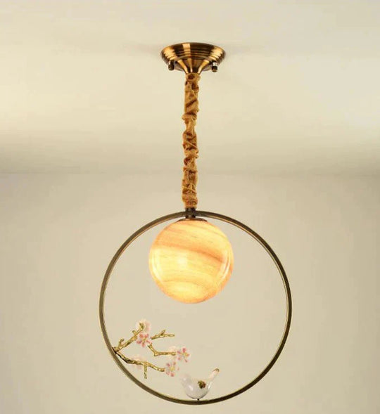 New Chinese Chandelier Single - Head Iron Lamp No Light / B Pendant