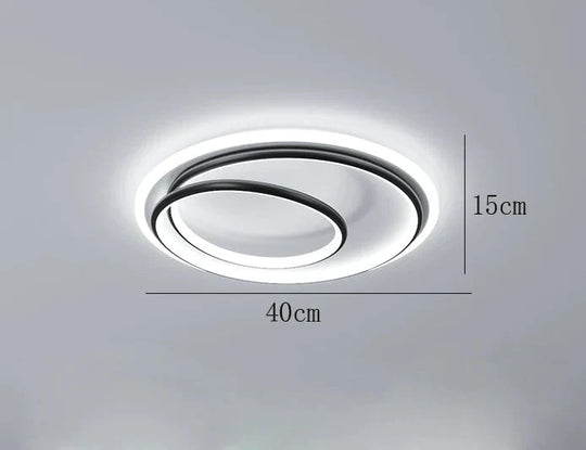 Master Bedroom Study Simple Modern Atmosphere Personalized Creative Led Room Ceiling Lamp Black /