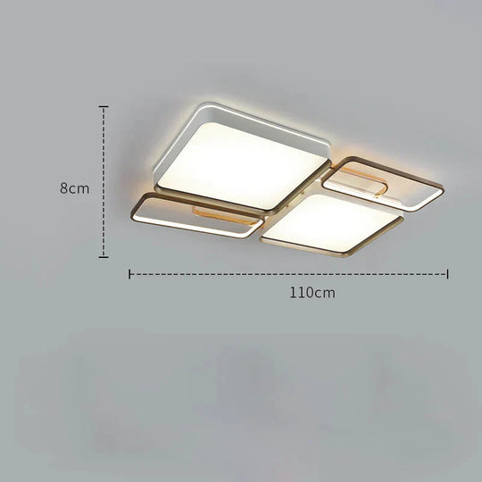 Led Bedroom Eye Protection Ceiling Lamp Home Decoration Living Room Modern Simple Study Tri - Color