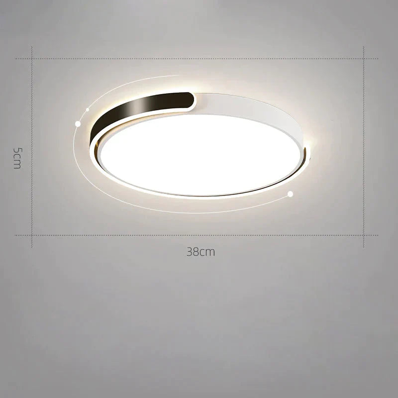Bedroom Ceiling Lamp Warm Romantic Round Room Master Second Simple Modern Study Lamps Black /