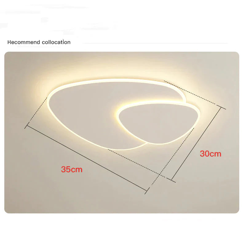 Minimalist Master Bedroom Lamp Nordic Room Modern Simple Creative Triangular Pebble Ceiling Warm
