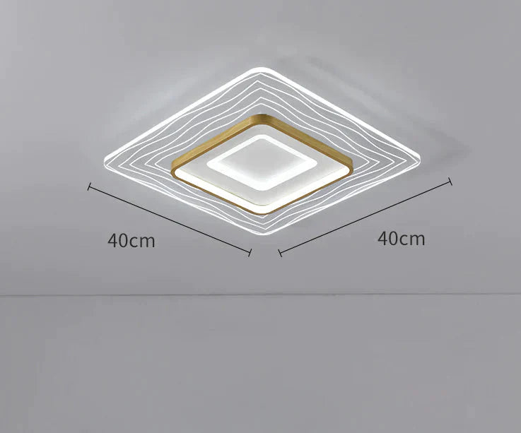 Led Modern Simple Circular Square Bedroom Dining Room Ceiling Lamp / Small White Light