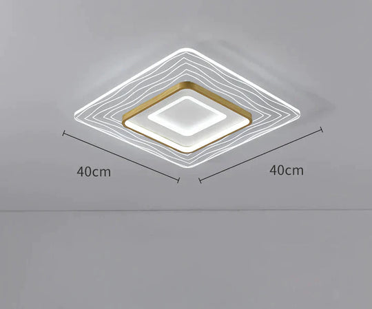 Led Modern Simple Circular Square Bedroom Dining Room Ceiling Lamp / Small White Light