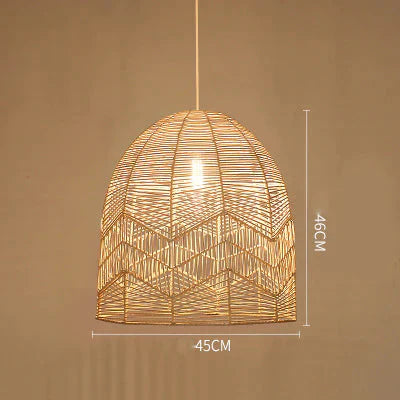 Modern Creative Simple Pastoral Study Led Living Room Rattan Chandelier As Show / C With Light