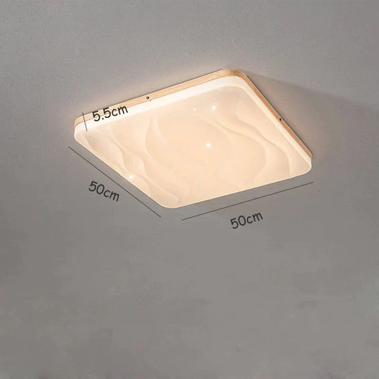 Simple Modern Living Room Stars Ceiling Lamps Solid Wood Bedroom Dia50Cm / White Light