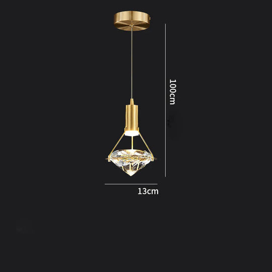 All Copper Light Luxury Restaurant Chandelier Modern Simple Atmospheric Crystal Lamp Pendant