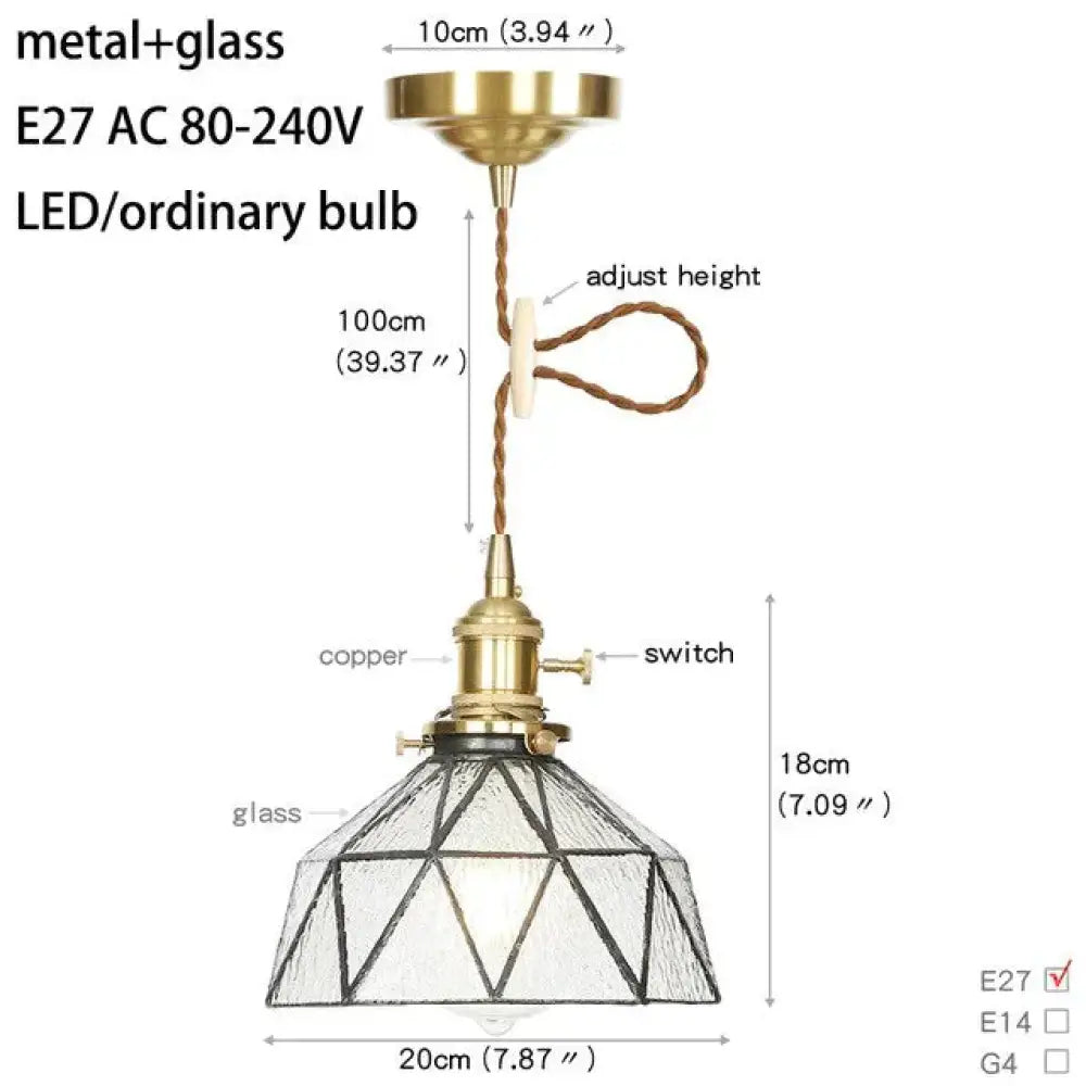 11 Style Minimalist Design Glass Pendant Lamp Led Interior Bedroom Bedside Living Room Dining