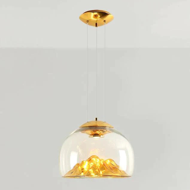 Nordic Minimalist Creative Glass Lamp Chandelier Small Circle / Warm Light Pendant