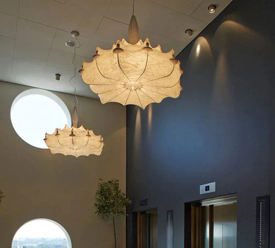 Silk Chandelier Simple Nordic Restaurant Creative Cocoon Lantern Decorative Lamp Pendant