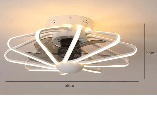 110V Lamp Creative Restaurant Fan Living Room Bedroom Integrated Ceiling White / Stepless Dimming