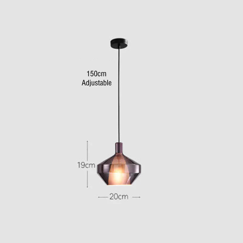 Creative Stained Glass Chandelier Nordic Single - Headed E / Warm Light Pendant