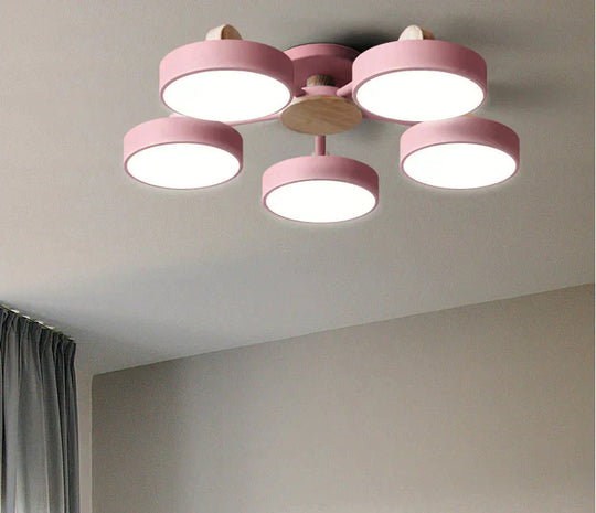 New Solid Wood Led Lamp For Nordic Living Room Ceiling