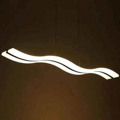 Modern Chandelier Creative S - Shaped Lighting Led Simple Dining Bar Room Lamp Study Neutral Light