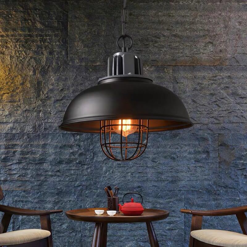American Country Single Head Industrial Style Retro Restaurant Cafe Iron Chandelier Pendant