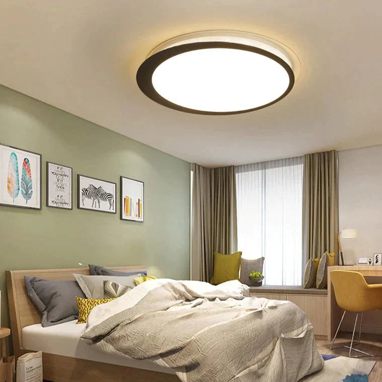 Simple Modern Led Room Personality Black And White Light In The Bedroom Ceiling Lamp Warm Light /
