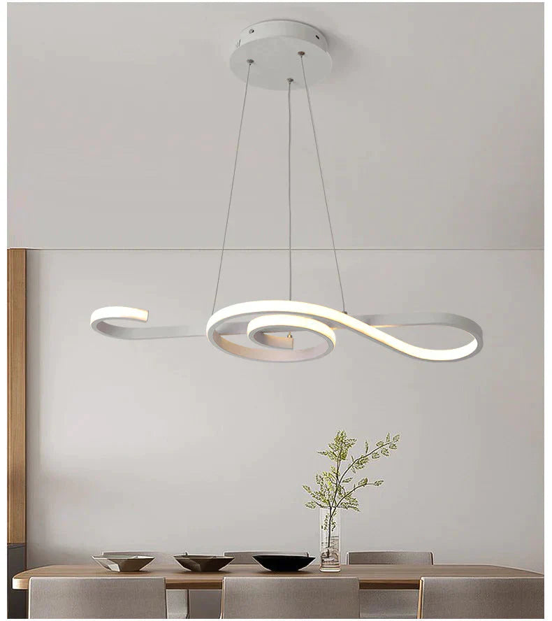 Nordic Post - Modern Led Restaurant Chandelier Creative Simple Lighting White / Light Pendant