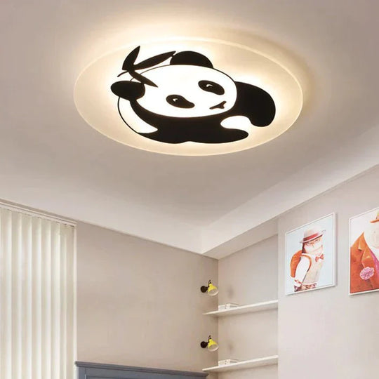 Simple Modern Children’s Room Lamp Panda Led Ceiling