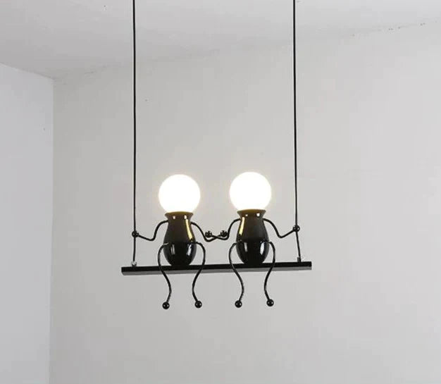 Modern Simple Wrought Iron Chandelier Creative Personality Corridor Study Dining Room Lights