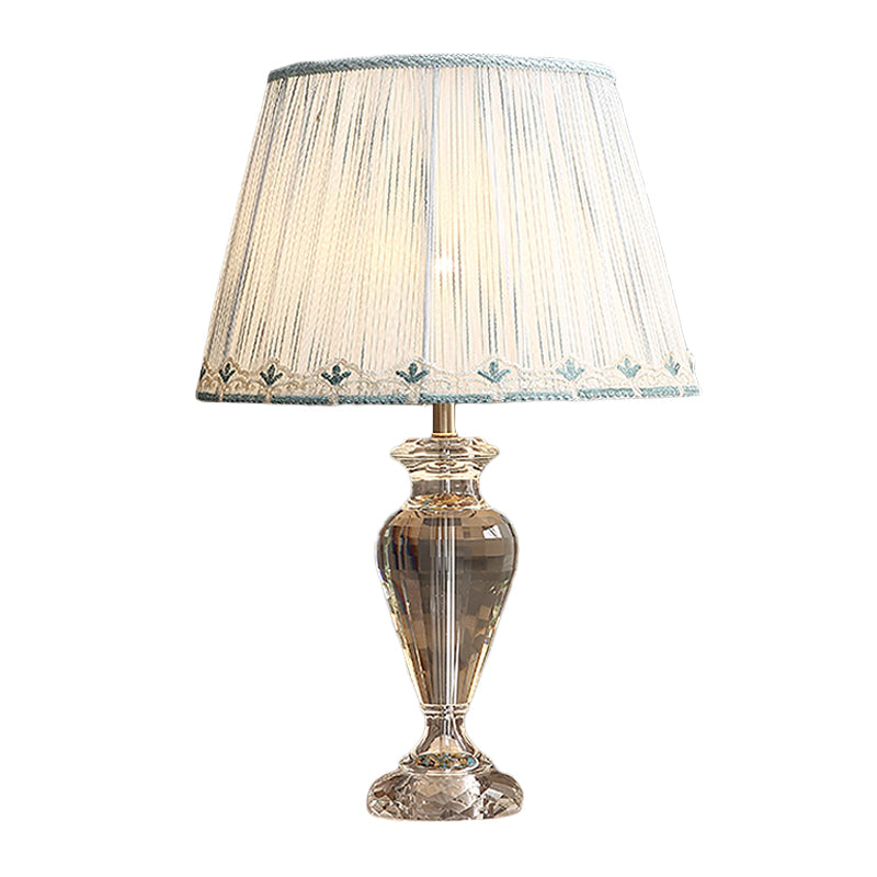 Pauline - Clear Crystal Urn Night Table Light Minimalist 1 Head Living Room Nightstand Lamp With