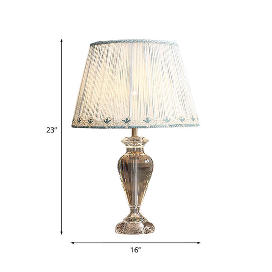 Pauline - Clear Crystal Urn Night Table Light Minimalist 1 Head Living Room Nightstand Lamp With