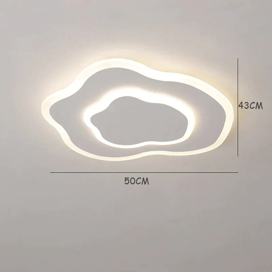 Creative Cloud Ceiling Lamp Light In The Bedroom Room Modern Simple Warm Lamps White / Light Dia50Cm