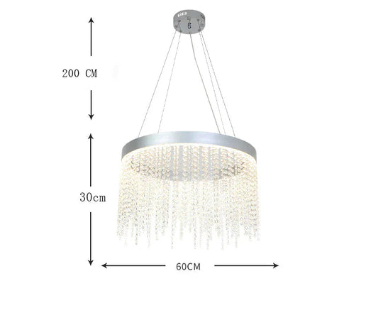 Creative Tassel Lamp Personality Simple Living Room Light Luxury Crystal Bar Restaurant Chandelier