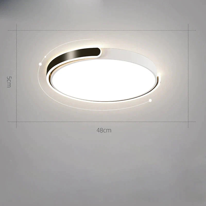Bedroom Ceiling Lamp Warm Romantic Round Room Master Second Simple Modern Study Lamps Black /
