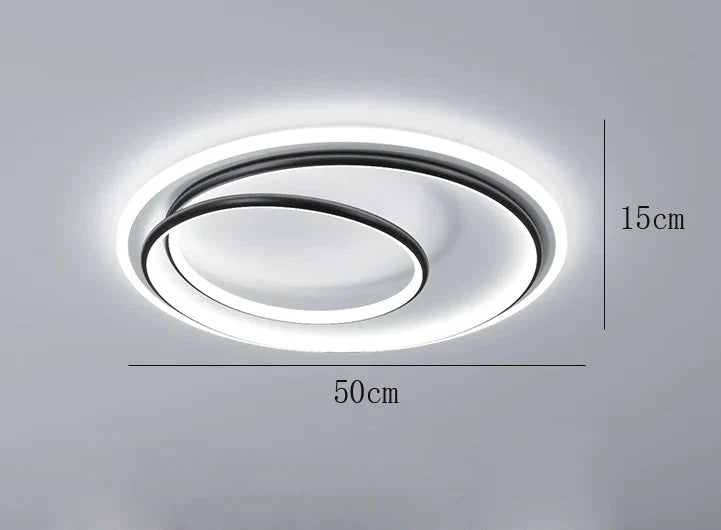 Master Bedroom Study Simple Modern Atmosphere Personalized Creative Led Room Ceiling Lamp Black /