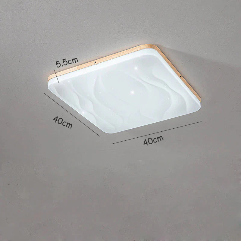 Simple Modern Living Room Stars Ceiling Lamps Solid Wood Bedroom Dia40Cm / White Light