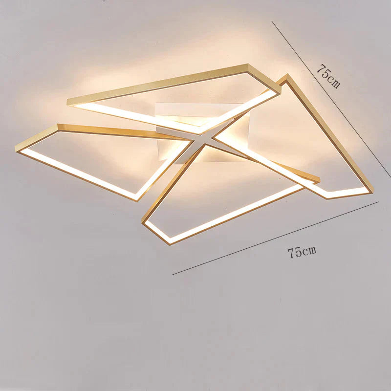 Living Room Ceiling Lamp Main Modern Simple Led Bedroom Glod / A 4 Heads - M White Light