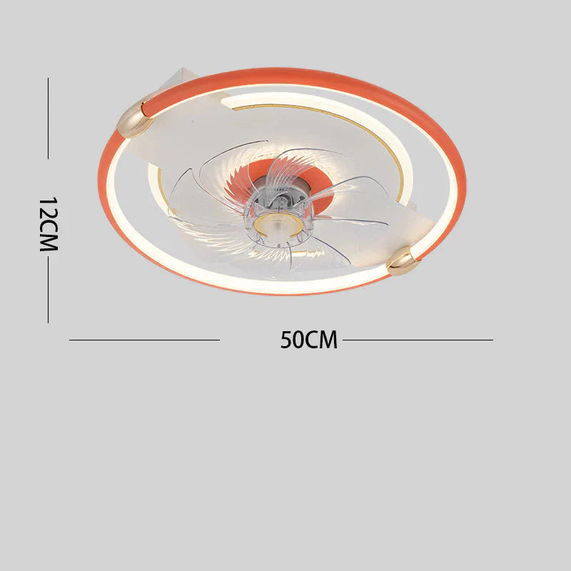 Fan Ceiling Lamp Light In The Bedroom Living Room Restaurant Invisible Indoor Simple Ultra - Thin