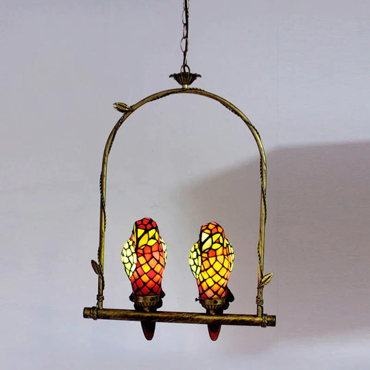 Creative Parrot Chandelier Retro Lighting Fixtures Double Heads / No Light Source Pendant