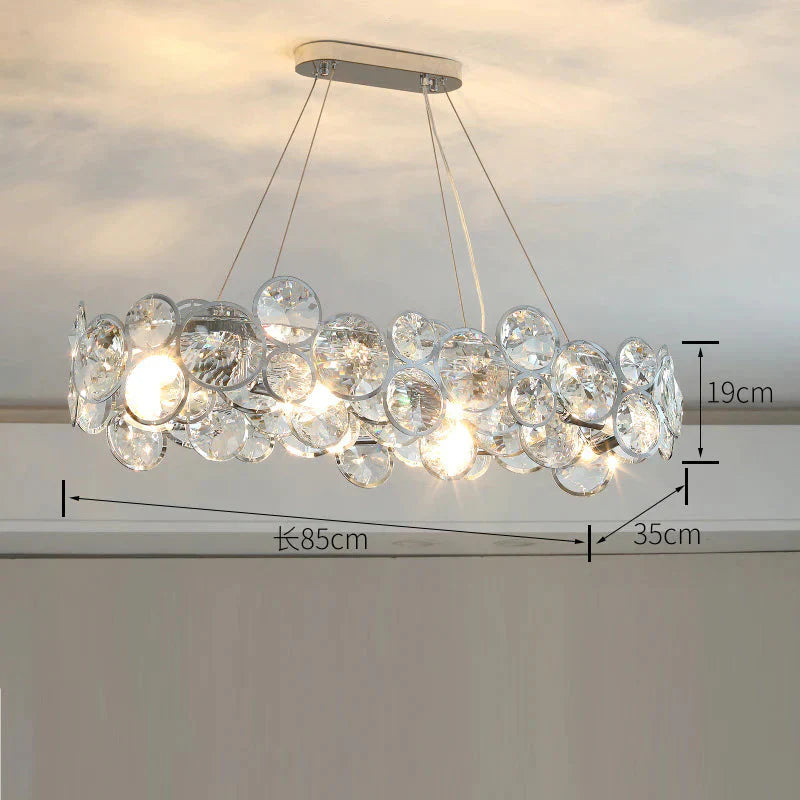 Modern High - End Chandelier Crystal Lamp Long 85Cm / Without Light Source Pendant