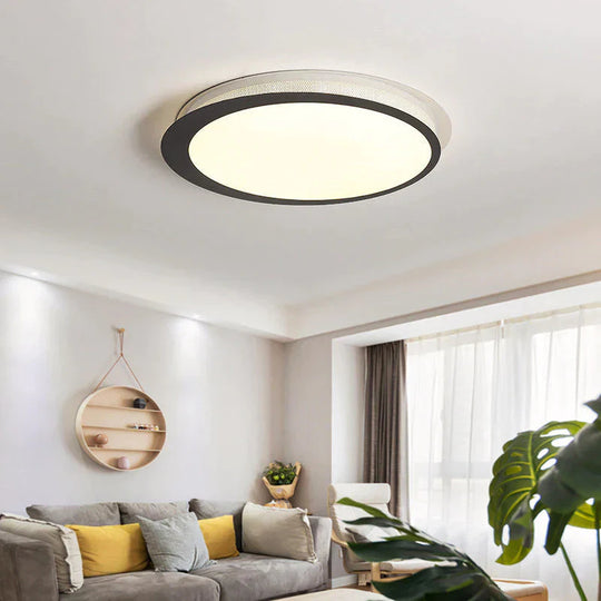 Simple Modern Led Room Personality Black And White Light In The Bedroom Ceiling Lamp Three Color