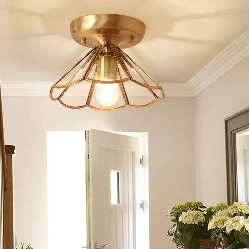 Modern Gateway Lamp Balcony Corridor All Copper Ceiling