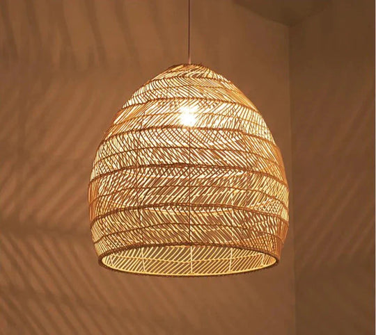 Garden Homestay Led Living Room Rattan Chandelier Pendant