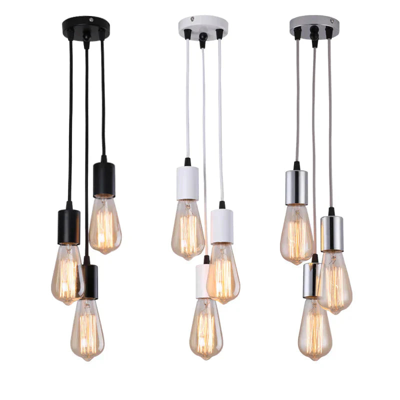 Female Ceiling Chandelier Multi - Head Creative Restaurant Clothing Store Retro Industrial Wind