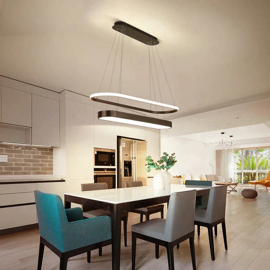 New Dimmable Modern Led Pendant Lights For Dining Room Kitchen Hanging White Or Grey Rc Lamp