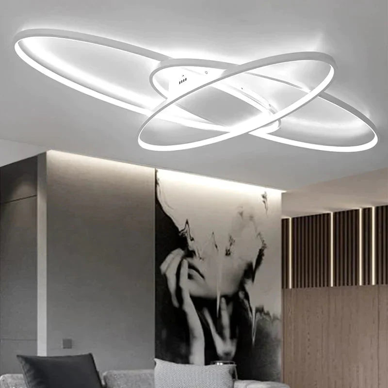 New Hot Remote Controller Modern Led Ceiling Lights For Living Room Bedroom White/Black Dimmable