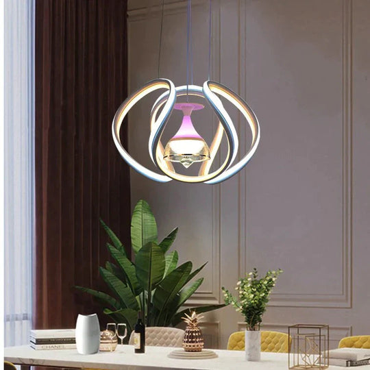 Dining Chandelier Modern Nordic Bar Living Room Lamps Creative Single Led Exhibition Pendant